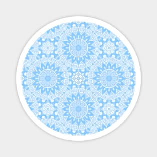 Ornamental floral mandala blue #7 Magnet